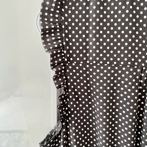 Loft Polka Dot Tie Neck Dress - Picture 3 of 8